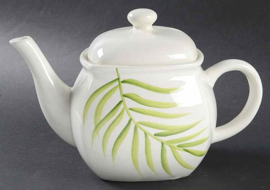 Bamboo Leaf (Corelle) Teapot & Lid by Corning Corelle-1