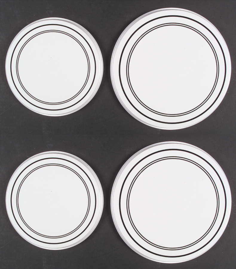 Classic Cafe Black Stove Cover Set-Steel 2 8" & 2 10" Round Covers by Corning Corelle-1