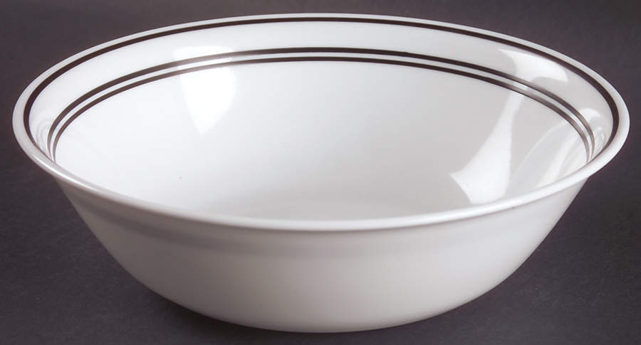 Classic Cafe Black 8" Round Vegetable Bowl by Corning Corelle-1