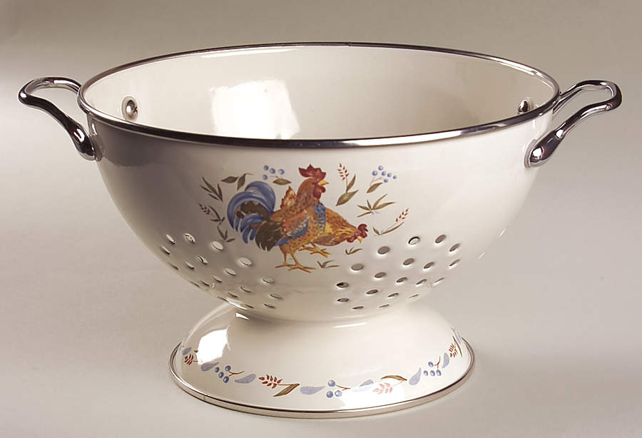 Country Morning 3 Quart Metal Colander by Corning Corelle-1