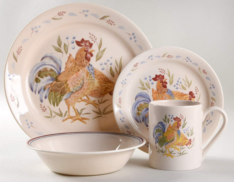 Country Morning 4 Piece Place Setting by Corning Corelle-1
