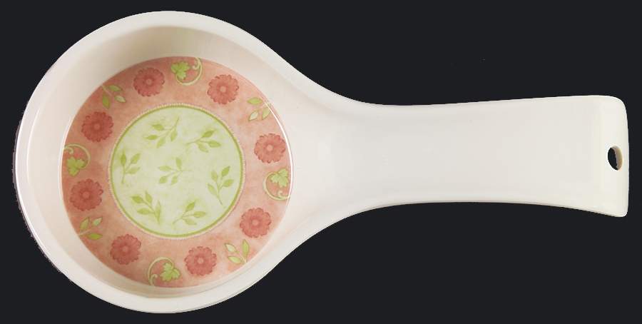 Heirloom Bloom (Corelle) Melamine Spoon Rest (Holds 1 Spoon) by Corning Corelle-1