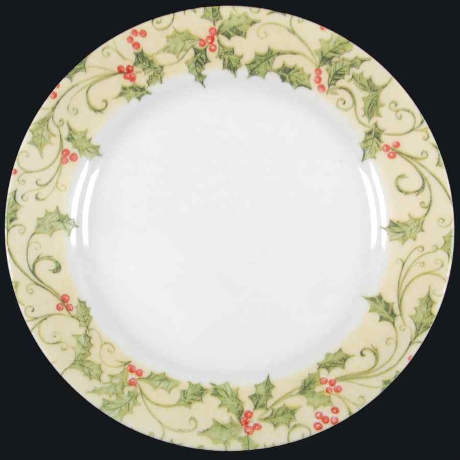 Holly (Rim, Corelle) Luncheon Plate by Corning Corelle-1