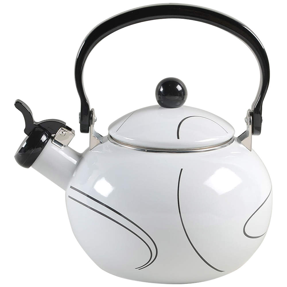 Simple Lines (Corelle) Metal Whistler Kettle & Lid by Corning Corelle-1