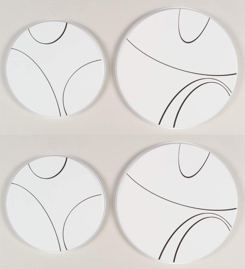 Simple Lines (Corelle) Stove Cover Set-Steel 2 8" & 2 10" Round Covers by Corning Corelle-1
