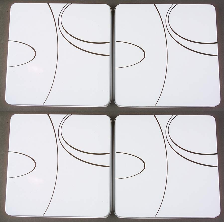 Simple Lines (Corelle) Square Stove Cover - Set of 4 by Corning Corelle-1