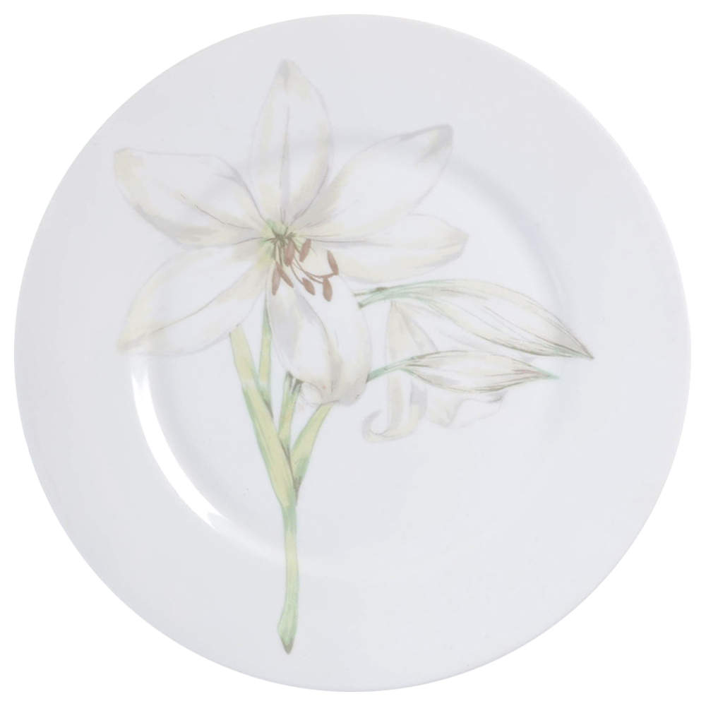 White Flower (Corelle) Dinner Plate by Corning Corelle-1