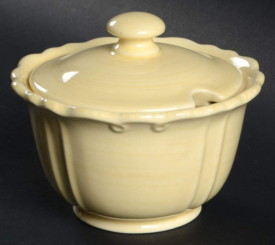 Traditions Yellow (Corelle) Sugar Bowl & Lid by Corning Corelle-1