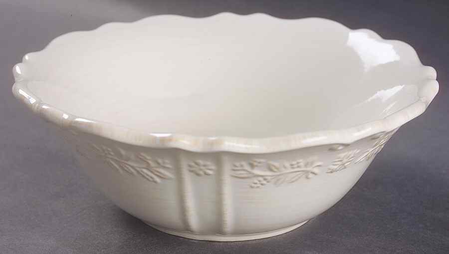 Traditions Embossed White (Corelle) Soup/Cereal Bowl by Corning Corelle-1
