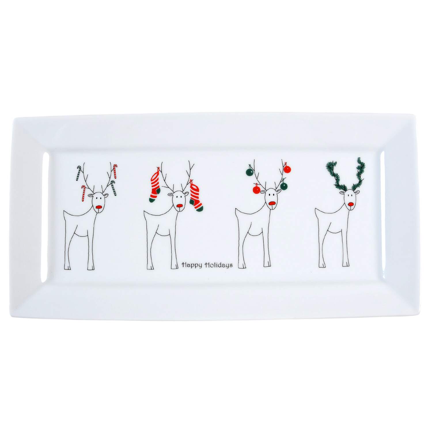Happy Holidays (Rudy) 14" Rectangular Serving Platter by BIA Cordon Bleu-1