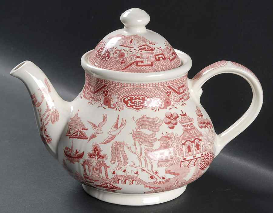 Willow Rosa Pink (Colombia & Romania) Teapot & Lid by Churchill-1