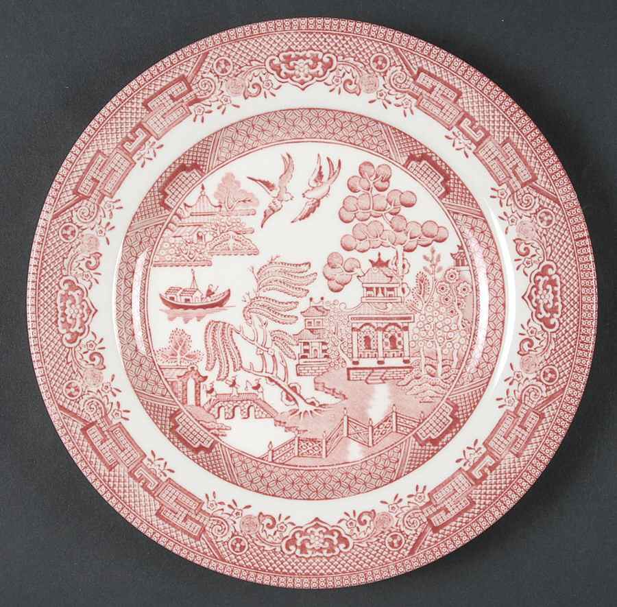 Willow Rosa Pink (Colombia & Romania) Salad Plate by Churchill-1