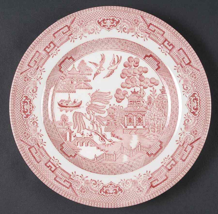 Willow Rosa Pink (Colombia & Romania) Salad Plate by Churchill-1