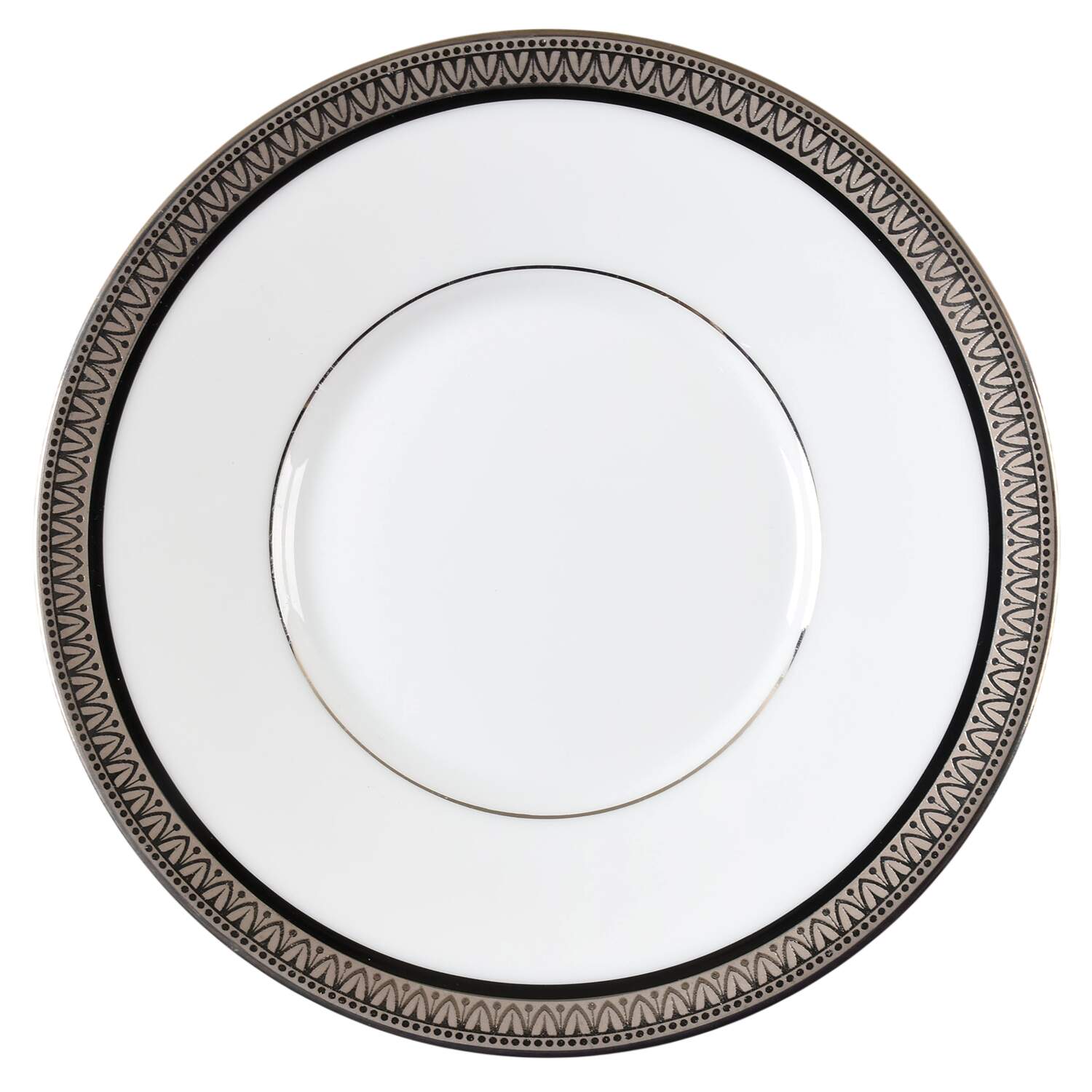 Malmaison Black (No Verge) Saucer for Flat Cup by Charles Field Haviland-1