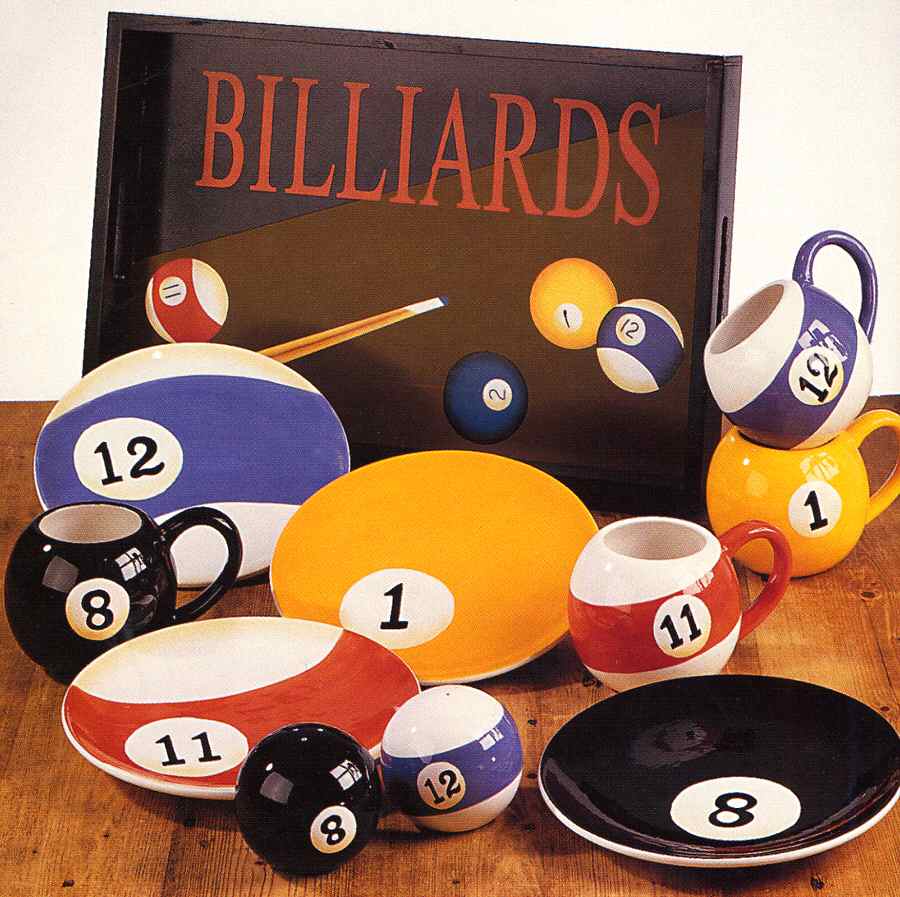 Gaming Billiards Dessert/Pie Plate by Certified International-1