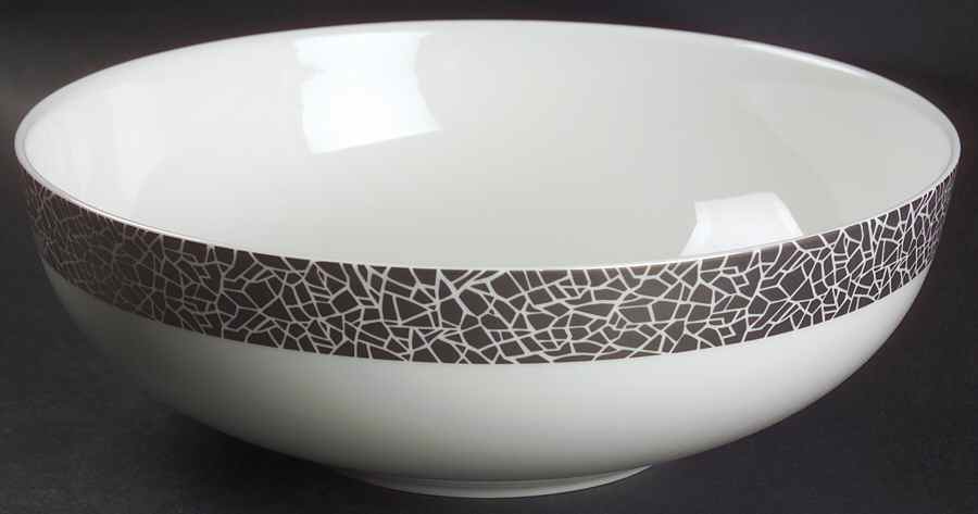 Silver Texture 10" Round Vegetable Bowl by Calvin Klein-1