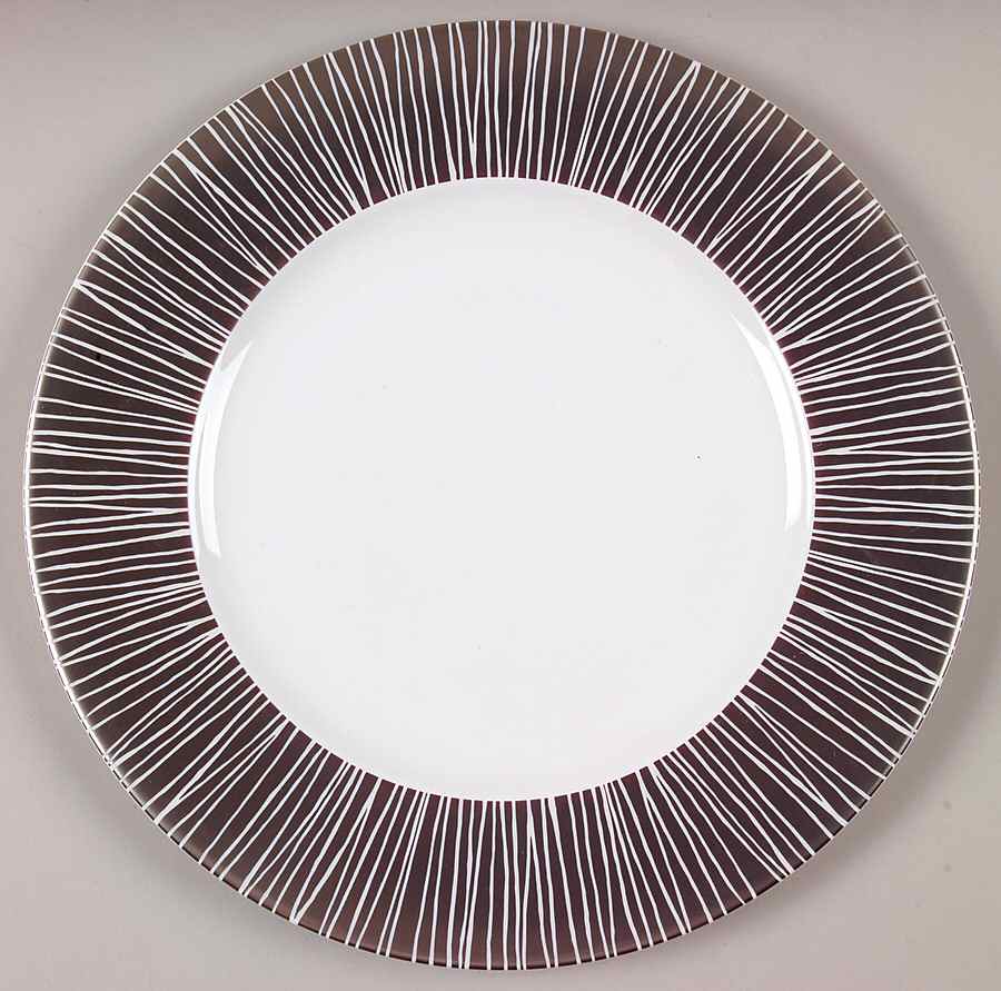 Silver Texture Dinner Plate by Calvin Klein-1