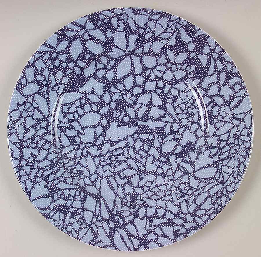 Blue Stencil Salad Plate by Calvin Klein-1