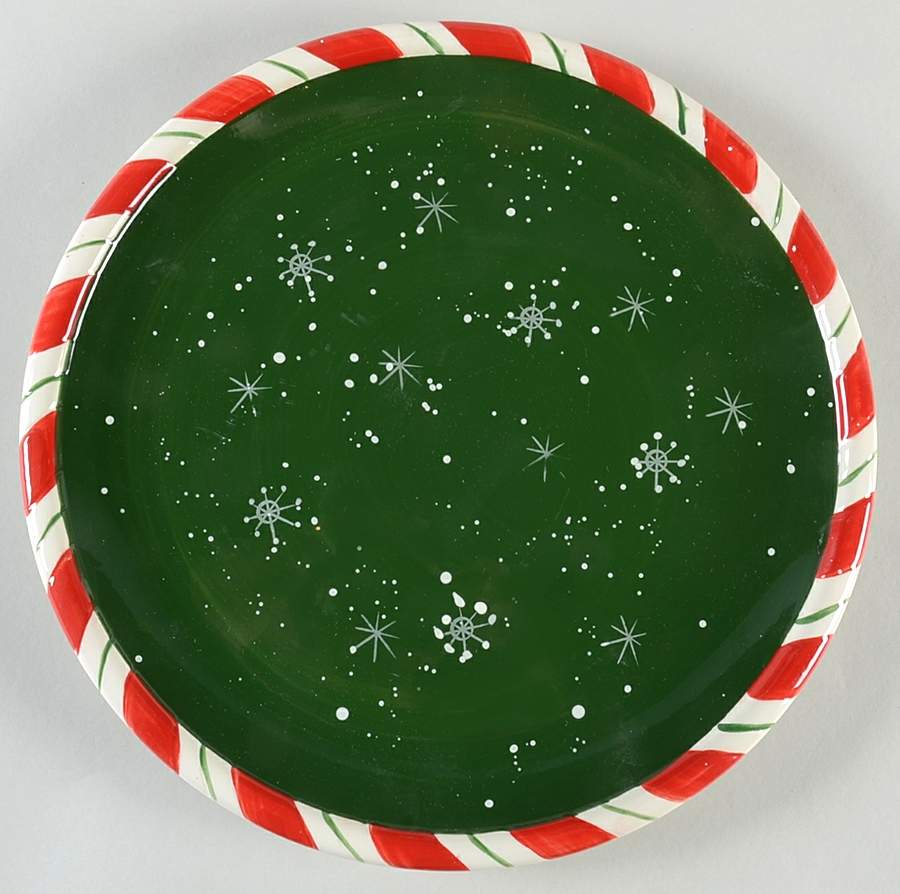Peppermint Santa Dinner Plate by Certified International-1