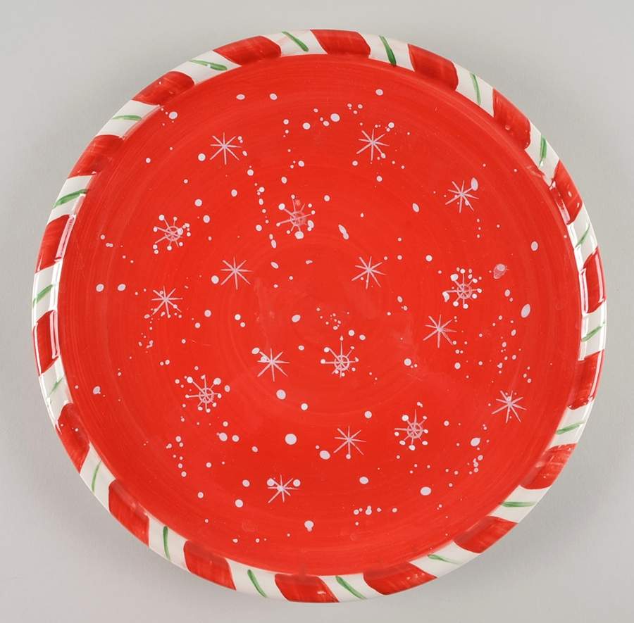 Peppermint Santa Dinner Plate by Certified International-1
