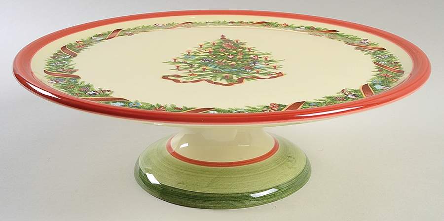 Christopher's Tree (Colombia) 12" Diameter Pedestal Cake Stand by Christopher Radko-1