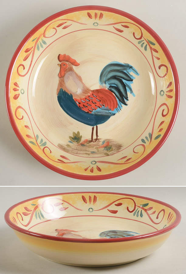 Tuscan Rooster 9" Individual Pasta Bowl by Certified International-1