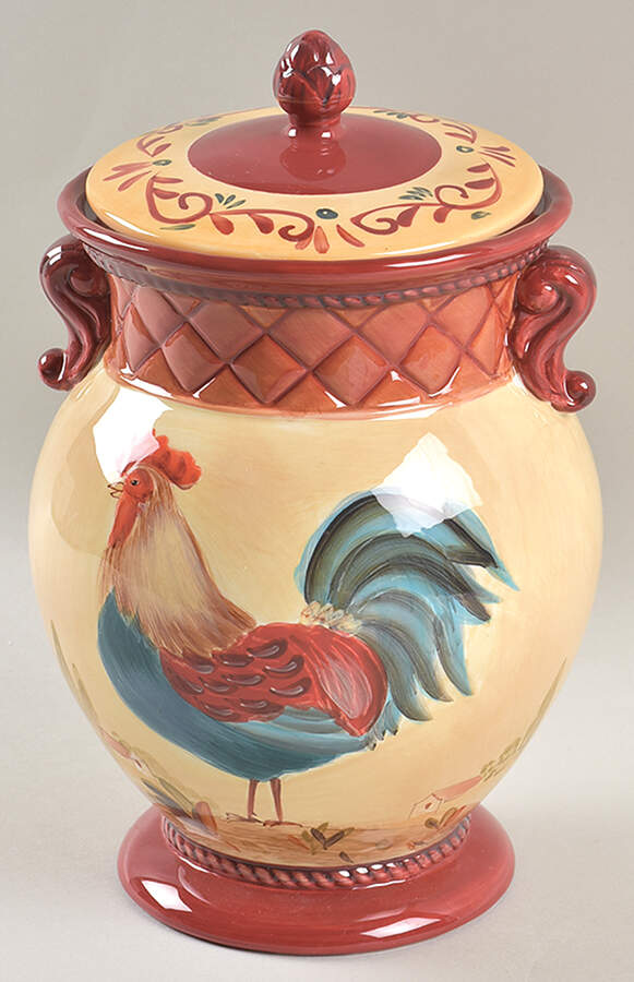 Tuscan Rooster Large Canister & Lid by Certified International-1