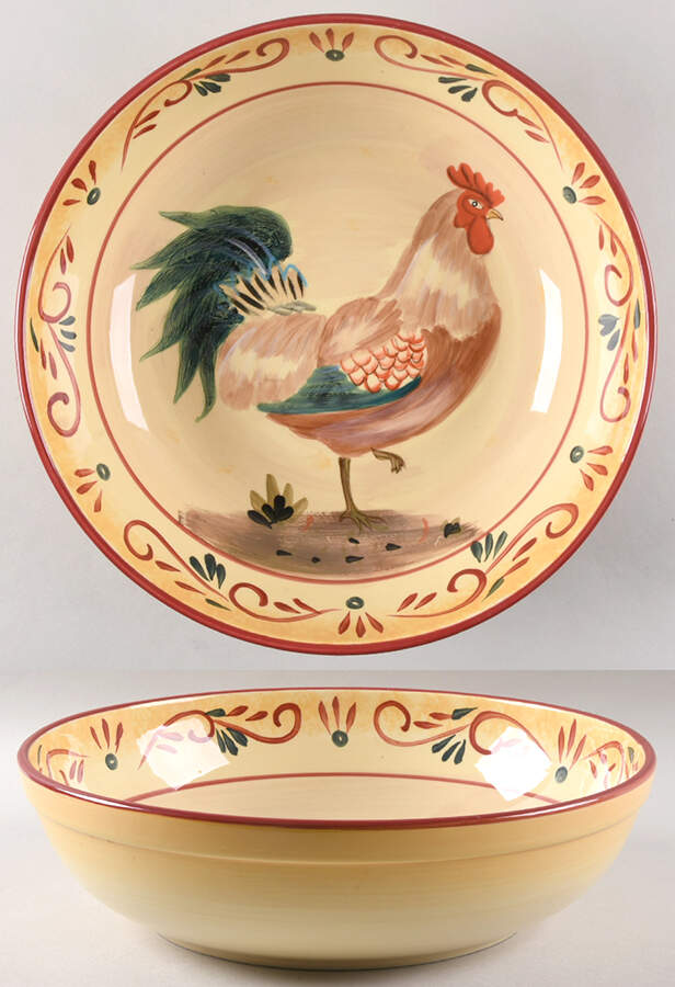 Tuscan Rooster 13" Pasta Serving Bowl by Certified International-1