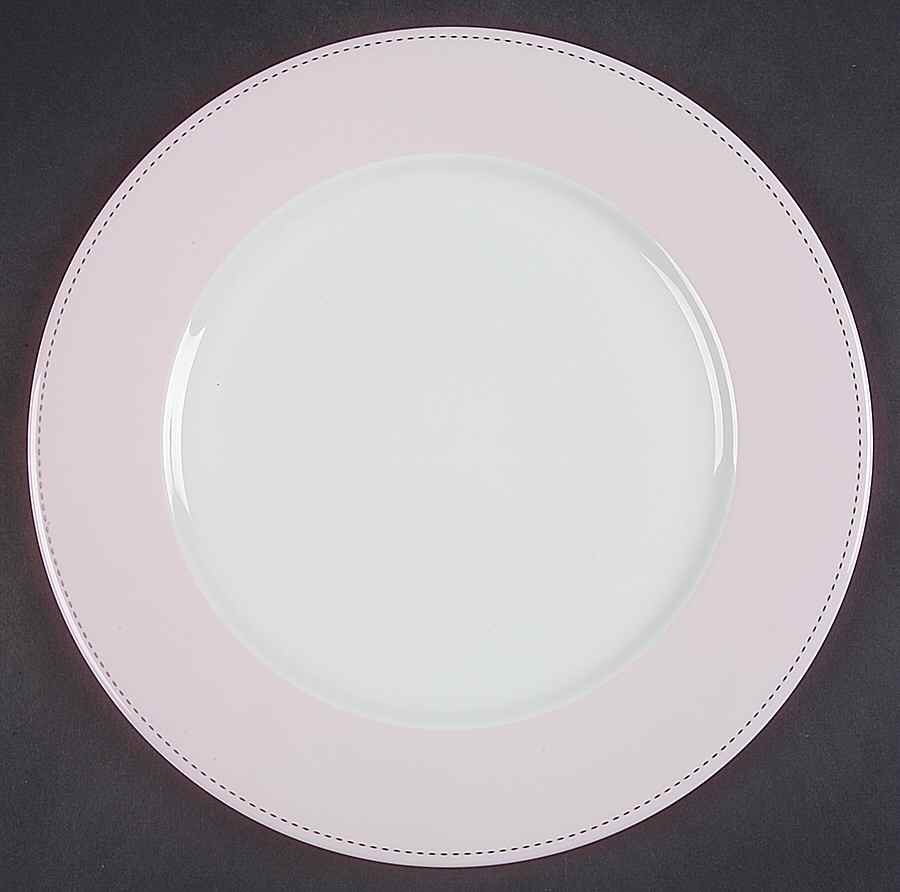 Pink Stencil Service Plate (Charger) by Calvin Klein-1