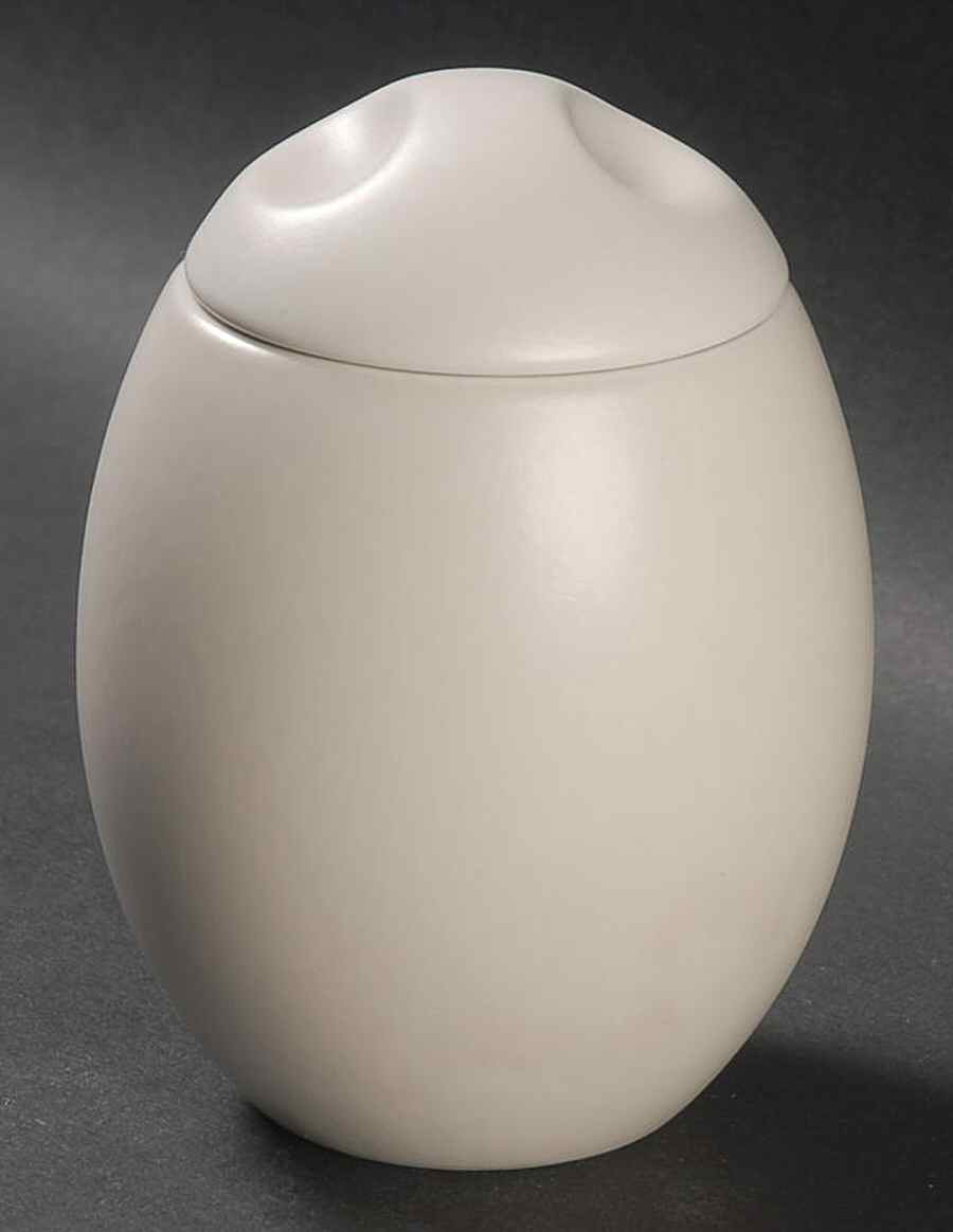 Basso (Bone) Sugar Bowl & Lid by Calvin Klein-1