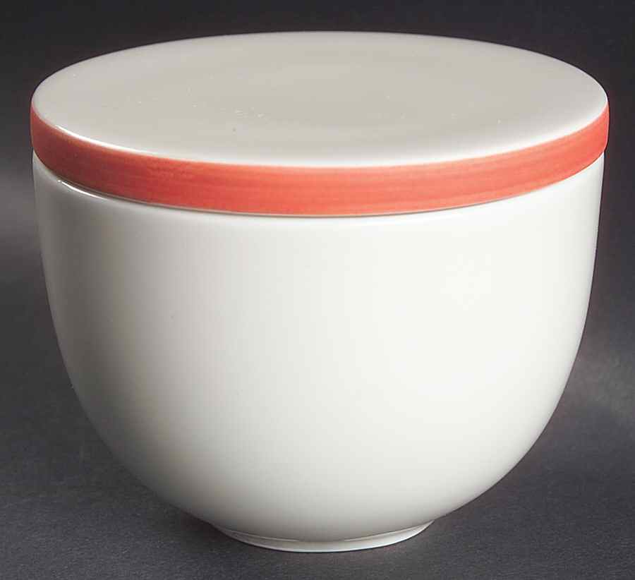 Coral Edge Sugar Bowl & Lid by Calvin Klein-1