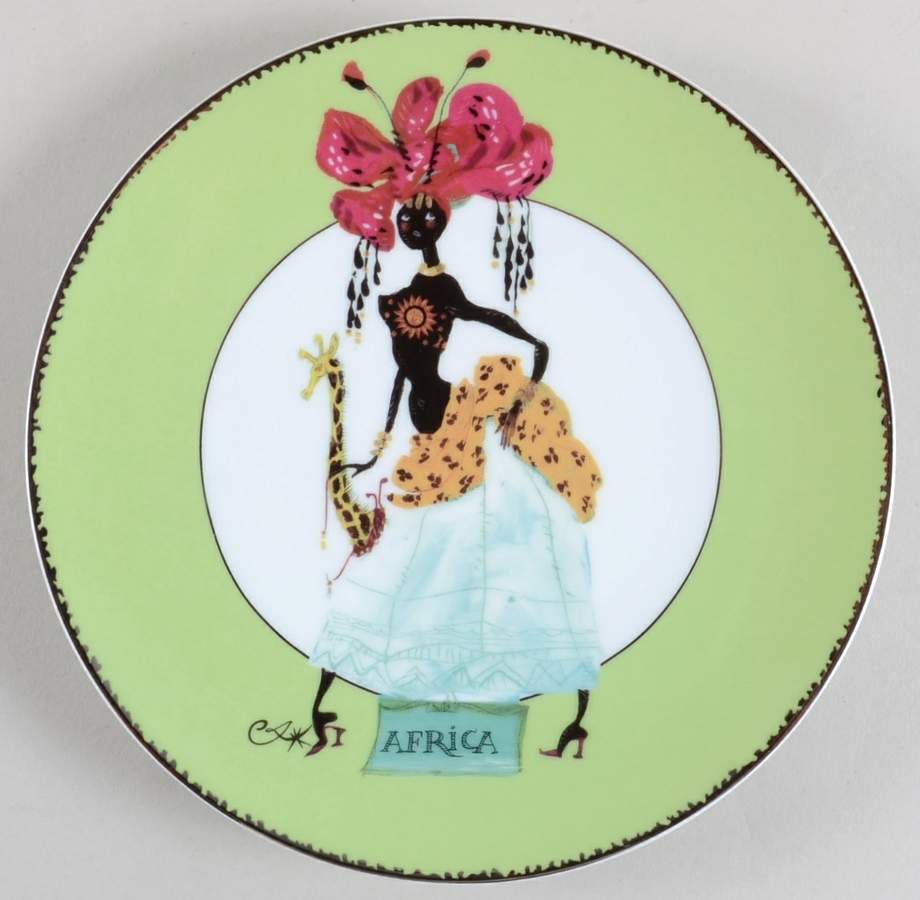 Five Continents Salad Plate by Christian Lacroix-1