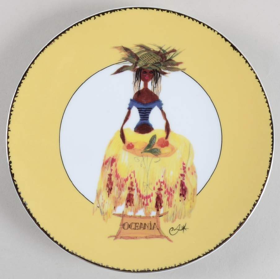 Five Continents Salad Plate by Christian Lacroix-1