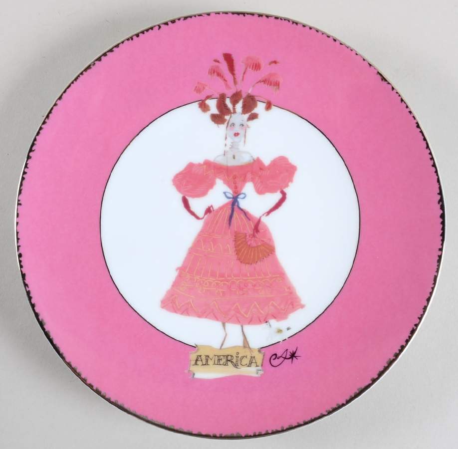 Five Continents Salad Plate by Christian Lacroix-1