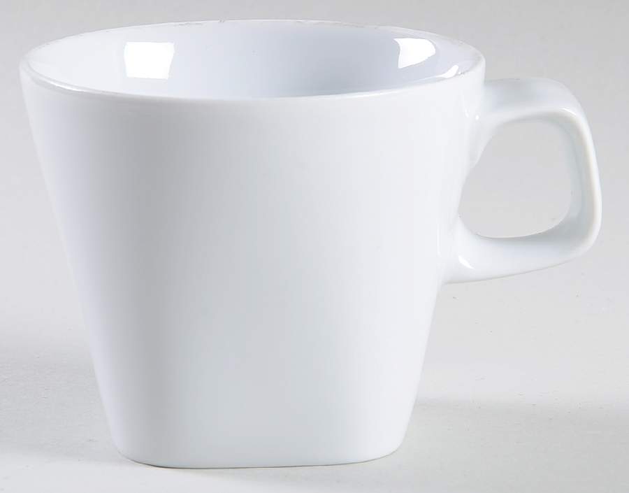 Quartet White Flat Cup by Crate & Barrel-1