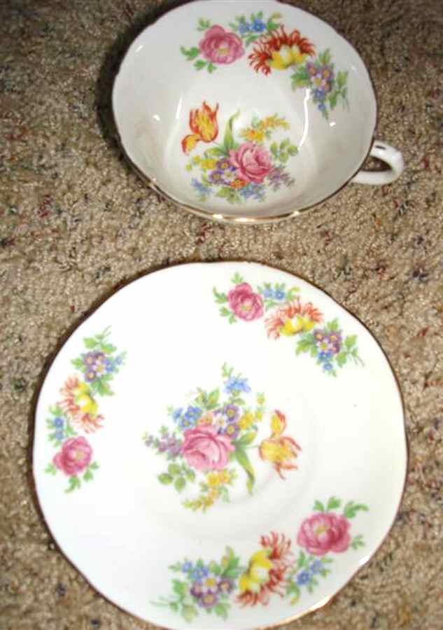 144 Footed Cup & Saucer Set by Collingwoods-1