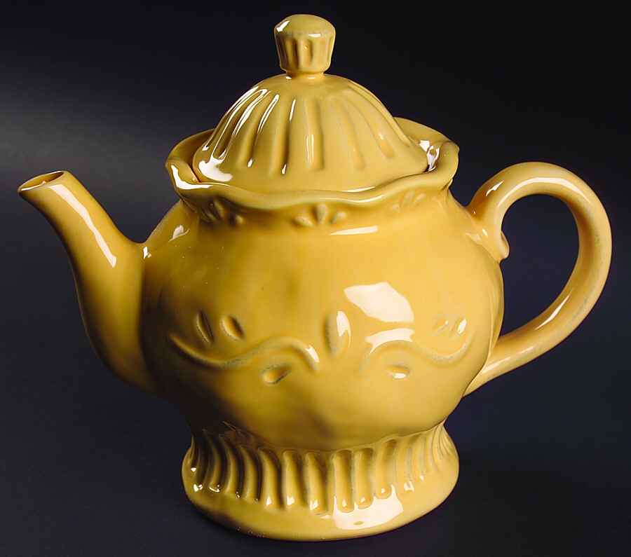 Rustica Gold Teapot & Lid by Certified International-1
