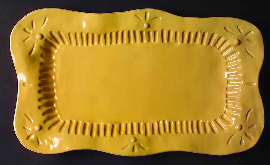 Rustica Gold 17" Rectangular Serving Platter by Certified International-1