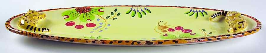 Jungle Song 17" Fish Platter by Certified International-1