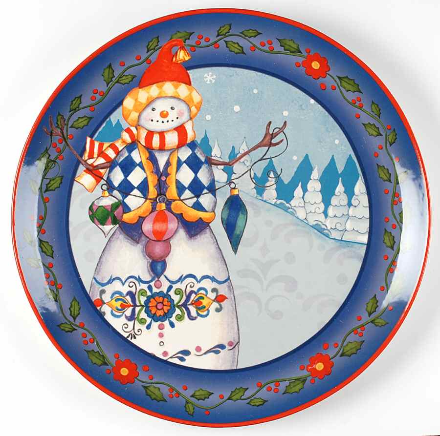Winter Folk 16" Chop Plate (Round Platter) by Certified International-1