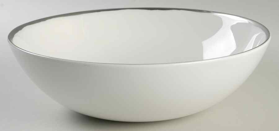 Basso (Platinum Trim) 10" Round Serving Bowl by Calvin Klein-1