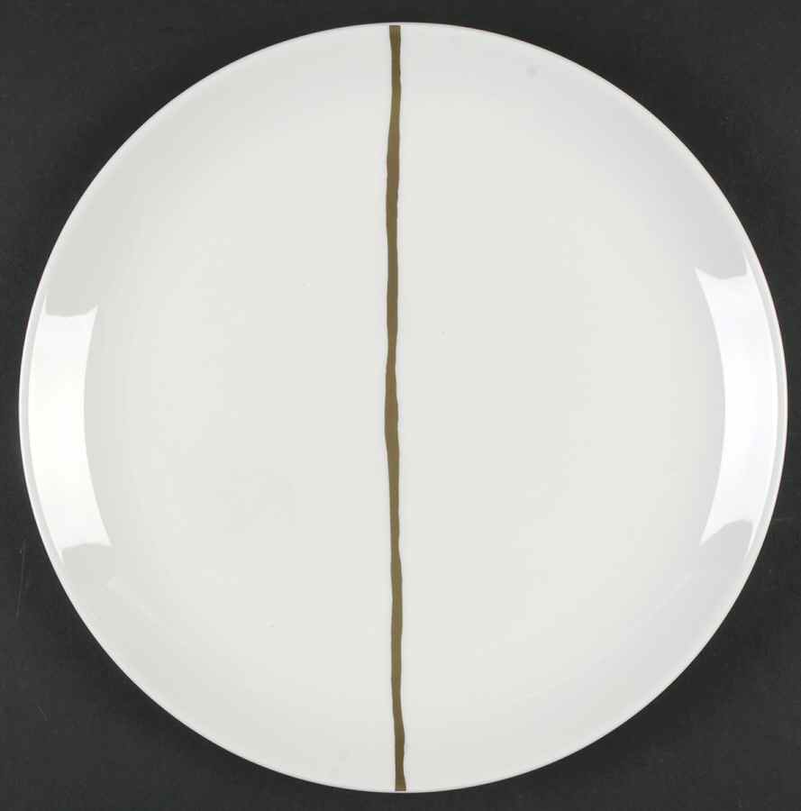 Basso (Gold Trim) 12" Chop Plate (Round Platter) by Calvin Klein-1