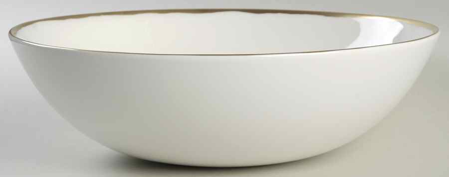 Basso (Gold Trim) 10" Round Serving Bowl by Calvin Klein-1