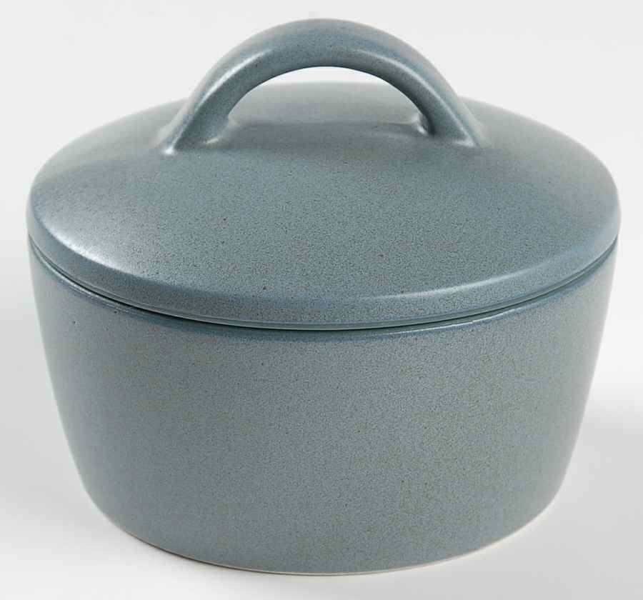 Cargo Slate Blue Sugar Bowl & Lid by Calvin Klein-1
