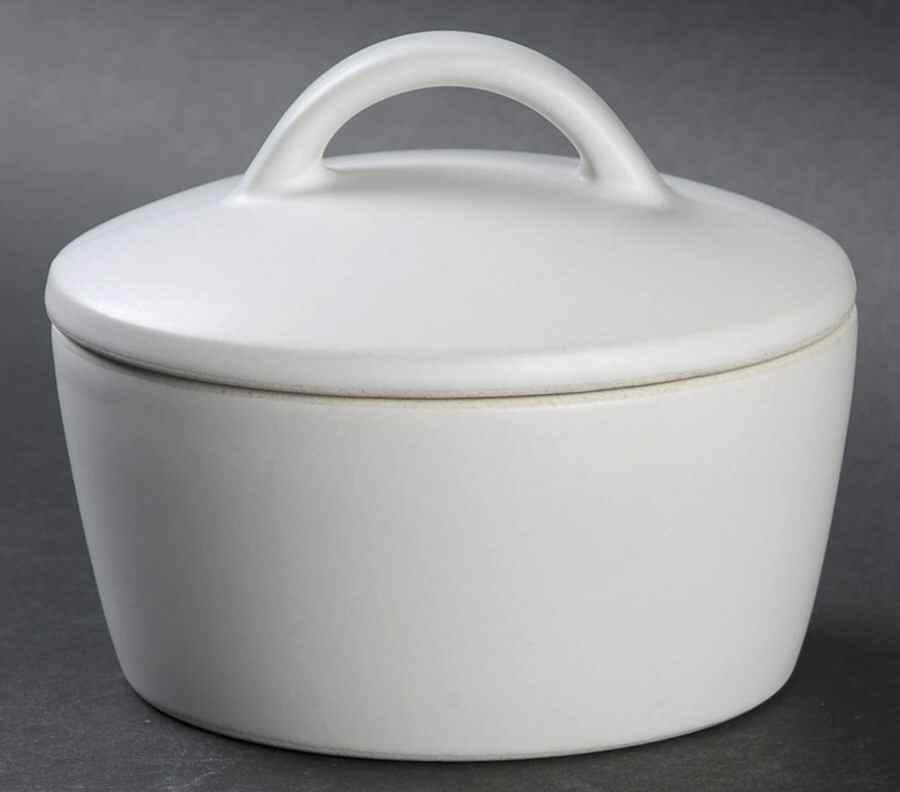 Cargo White Sugar Bowl & Lid by Calvin Klein-1
