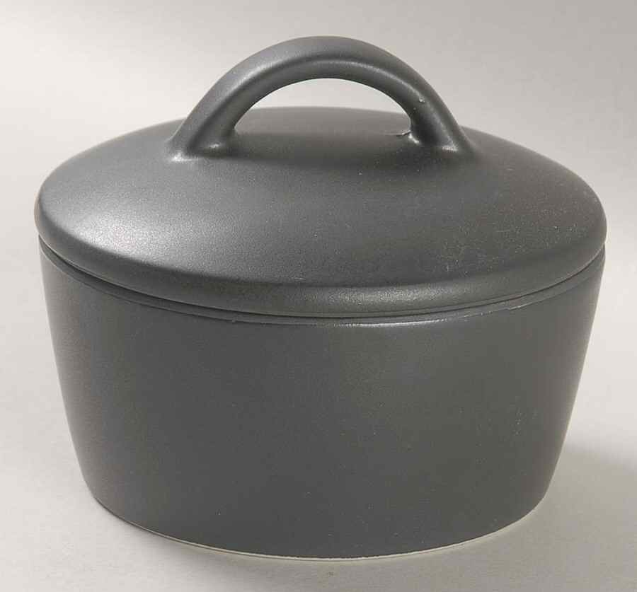 Cargo Black Sugar Bowl & Lid by Calvin Klein-1