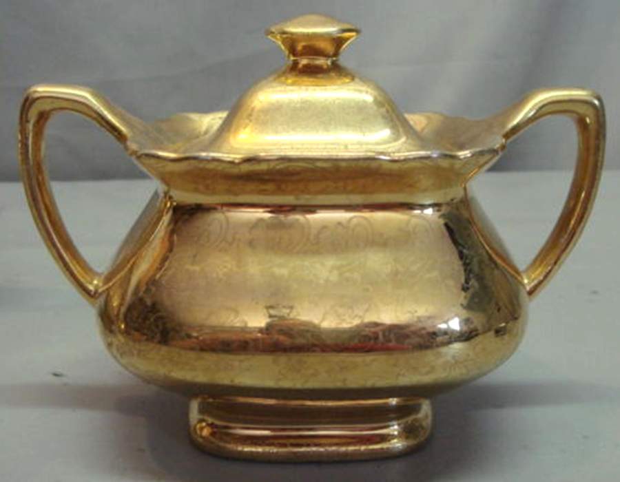 Lady Hamilton Sugar Bowl & Lid by Cardinal China Company-1