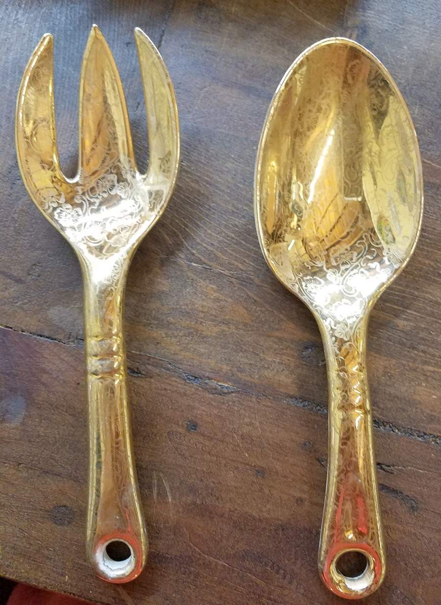 Lady Hamilton Salad Serving Spoon, Solid Piece by Cardinal China Company-1