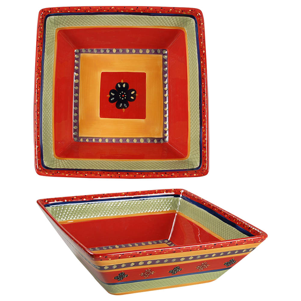 Rumba 11" Square Serving Bowl by Corsica Home-1