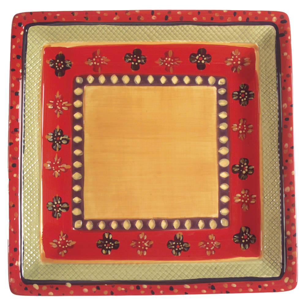 Rumba Square Dinner Plate by Corsica Home-1